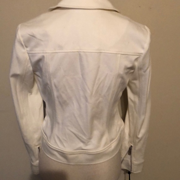 Dkny jacket, white, zipper front xs - Picture 6 of 9
